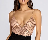 Sequin And Pearl Embellished Bodysuit