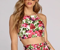 Floral Bloom Crop Top