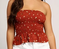 Ditsy Botanical Tube Top