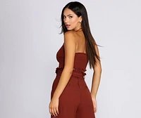 Ruffle Trim Smocked Halter Top