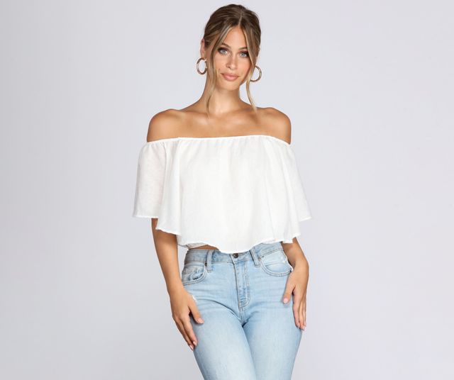 Flirty And Fluttery Crop Top