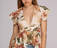 On The Lanai Floral Duster