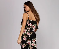 Total Tropics Ruffle Crop Top