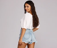 Fresh Look Linen Crop Top
