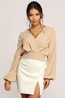 City Chic Cropped Blouse