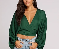Perfect Plunge Dolman Sleeve Top