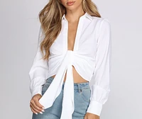 Out Of Office Tie Blouse