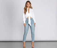 Out Of Office Tie Blouse