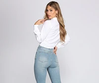 Out Of Office Tie Blouse