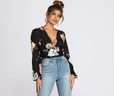 Wrapped Gorgeous Floral Blouse