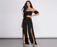 Bow Baby Cropped Blouse