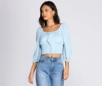 Ditsy Floral Milkmaid Top