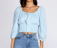 Ditsy Floral Milkmaid Top