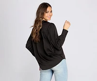 Satin Button Up Tunic