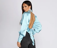 The Luxe Life Satin Blouse