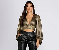 Treasure Me Cropped Blouse