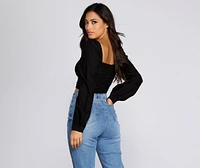 Ooh La Lace Up Crop Top