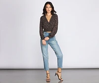 Bloom Babe Ditsy Surplice Top