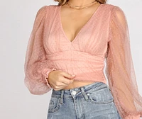 Polka Dot Darling Mesh Top