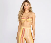 All The Stripe Moves Chevron Tube Top