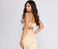 Buy Me A Drink Satin Cropped Tank