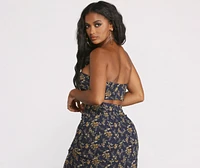 Ditsy Floral Ruched Tube Top