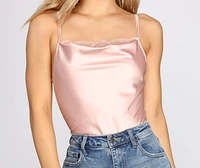 An Elegant Touch Satin Bodysuit