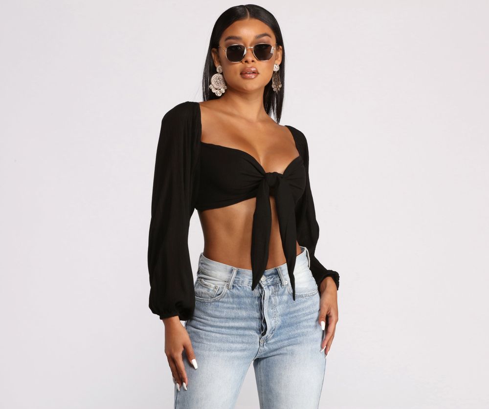 gauze crop top