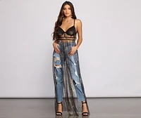 Sparkle Goals Long Mesh Tunic