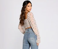 Flowy Floral Crop Top