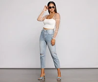 Statement Stunner Smocked Puff Sleeve Crop Top