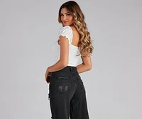Sweet Vibes Corset Crop Top