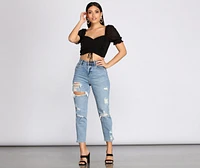 All Ruffled Up Crop Top