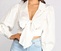 Classic Convertible Cropped Blouse