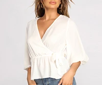 Wrapped Classic Style Blouse