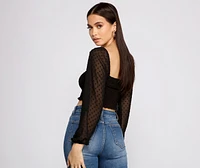Dotted Darling Smocked Crop Top