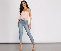 Sweet And Smocked Crop Top