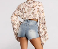 Boho Honey Tie Front Gauze Top