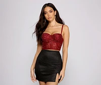 Beaded Sequin Beauty Cropped Bustier