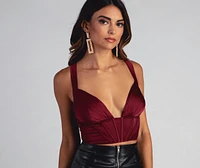 Such A Babe Floral Burn Out Bustier