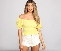 Dainty Daisy Smocked Top