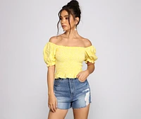 Dainty Daisy Smocked Top