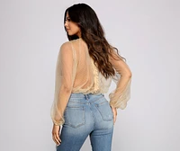 Forever Chic Sheer Woven Top