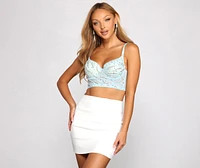 Beautifully Beaded Cropped Bustier