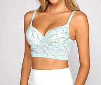 Beautifully Beaded Cropped Bustier