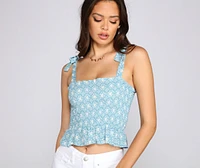 Flirty Boho Style Peplum Top