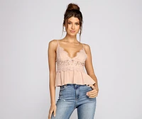 Romantic And Chic Peplum Top