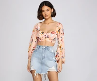 Flirty Floral Crop Top