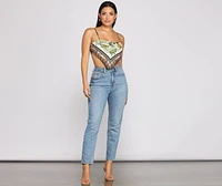 Set On The Tropics Handkerchief Top