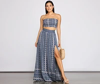 Bohemian Beat Smocked Tube Top